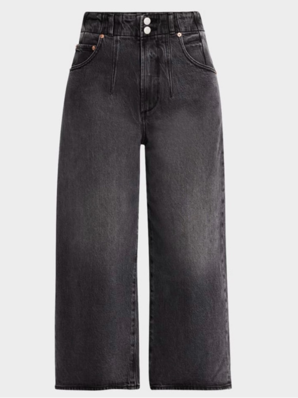 Pistola Jeans Scarlett High Rise Wide Leg Gaucho Black Revolve NWT 26 - Picture 4 of 10